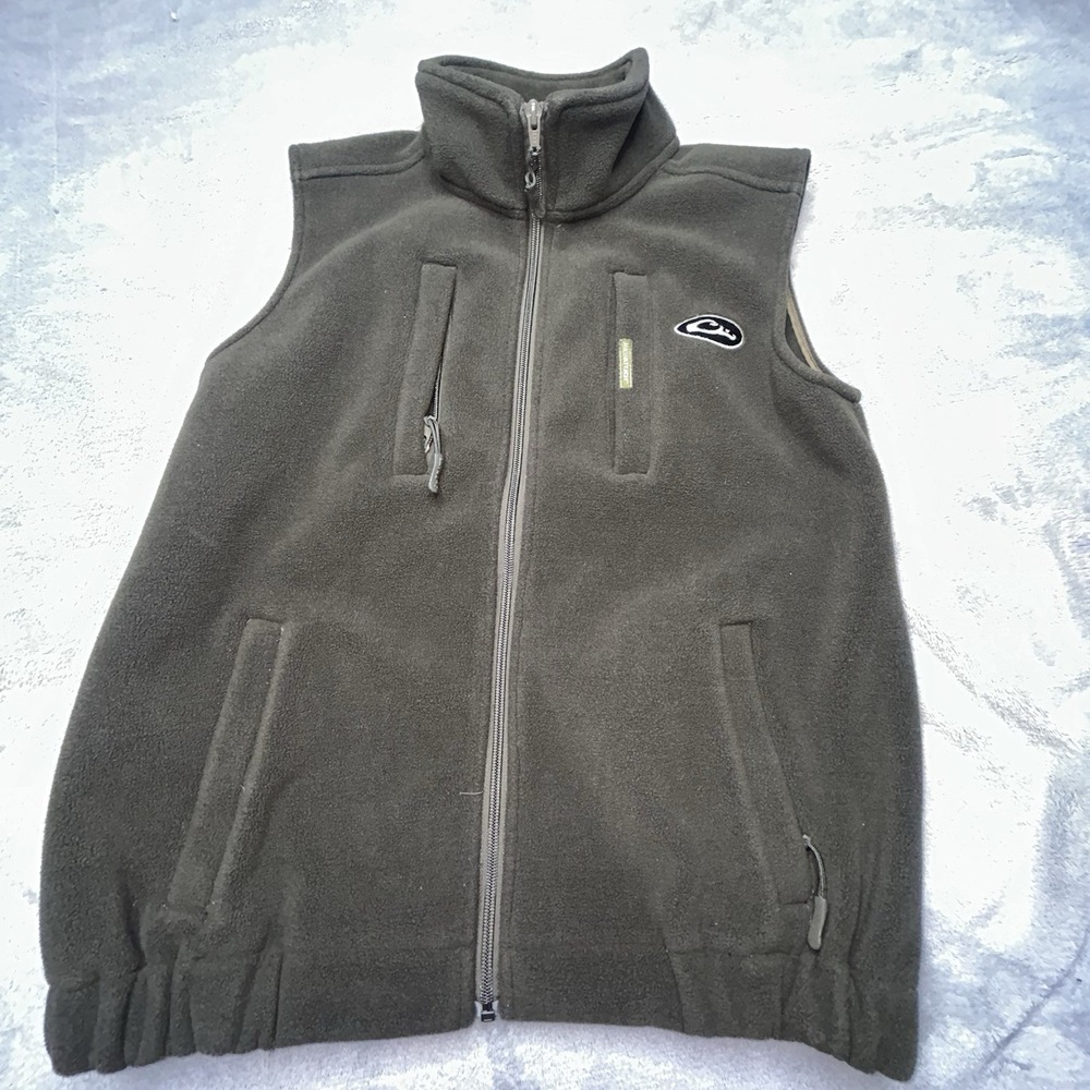 Drake Clothing Co. Waterfowl Vest - Size 14 - Brown - Magnattach 🦆🪿Boys Youth